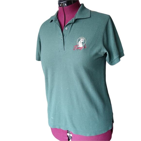 Tony's Pizza Polo Work Shirt #1 Large Bremerton Italian Restaurant distressed - Picture 3 of 14